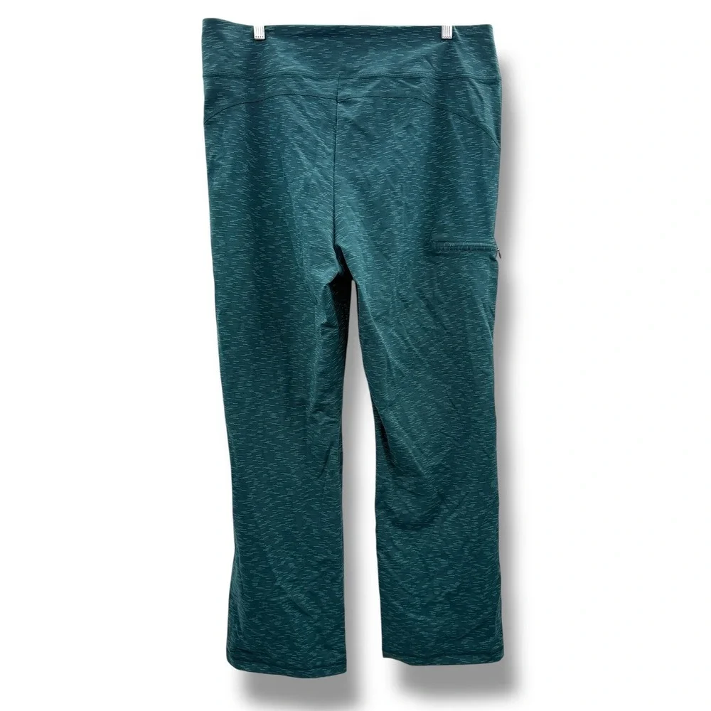 Duluth Trading NoGA Bootcut Pants‎ XL x 33 Teal Print Stretch Casual Outdoor NWT